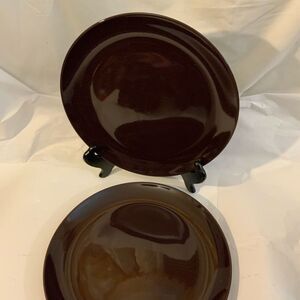 New Set of 2 IKEA Brwon  Dinner Plates 120 11-Sweden 10.75” diameter  A9